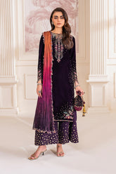 EMBROIDERED VELVET FORMAL UF-748 - Z-1083